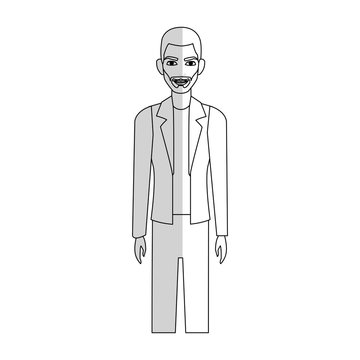 happy bearded  man icon image vector illustration design 