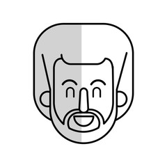 face of handsome happy man icon image vector illustration design 