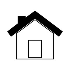house silhouette isolated icon vector illustration design