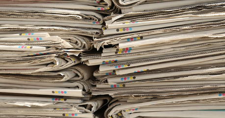 newspapers already read for the collection of used paper