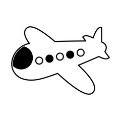 airplane silhouette isolated icon vector illustration design