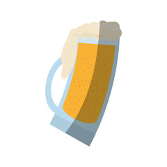 glass cold beer image shadow vector illustration eps 10