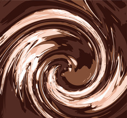 vector background of flowing chocolate swirl