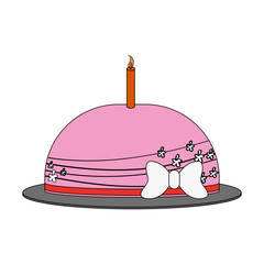 frosted cake pastry icon image pastry icon image vector illustration design 