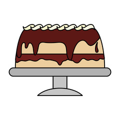 chocolate cake pastry icon image pastry icon image vector illustration design 