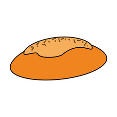 bread loaf pastry icon image vector illustration design 