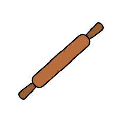 rolling pin pastry icon image vector illustration design 