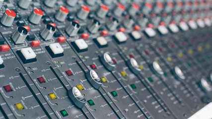 Obraz premium Recording Studio Mixer Mixing Console