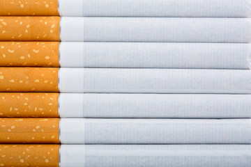 cigarette close up isolated on white background. Drug addiction. Tobacco smoking. cancer. Nicotine. Bad habit.