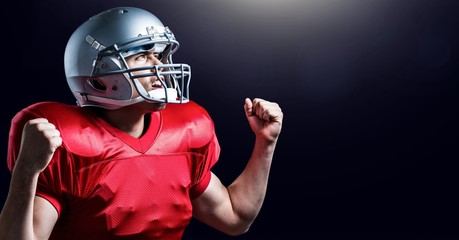 Digital composite of American football player