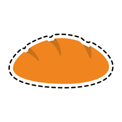 bread loaf pastry icon image vector illustration design 