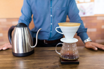Making of drip coffee