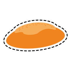 bread loaf pastry icon image vector illustration design 