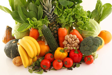 新鮮な野菜と果物　
