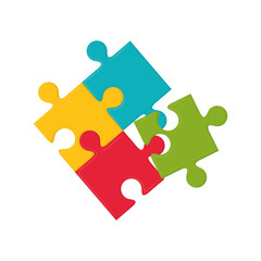 Puzzle piece symbol icon vector illustration graphic design