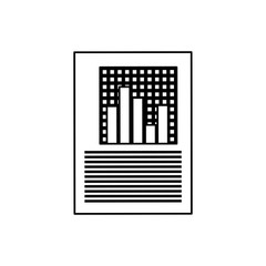 Statistics chart report icon vector illustration graphic design