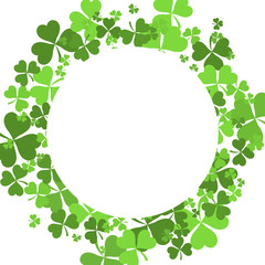 St Patricks Day background with Shamrock Leaves. Vector illustration eps 10
