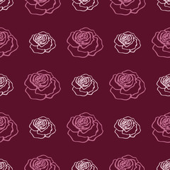 seamless pink floral pattern on pink background