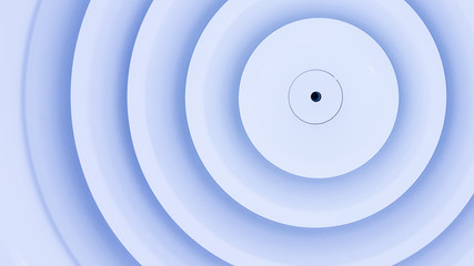 Close up circle air grill on ceiling.