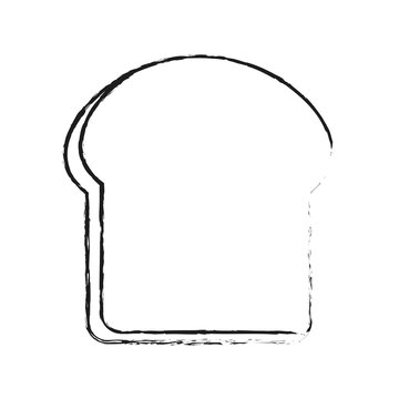 bread slice pastry icon image vector illustration design 