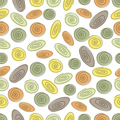 the colored balls. Doodle. seamless pattern