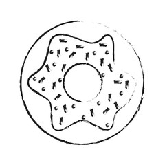 donut pastry icon image vector illustration design 