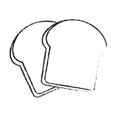 bread slice pastry icon image vector illustration design 