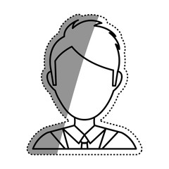 Businessman executive profile icon vector illustration graphic design