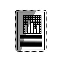 Statistics chart report icon vector illustration graphic design