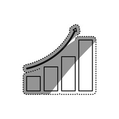 Statistics chart report icon vector illustration graphic design