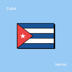 Cuba Flag - vector