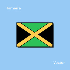 Jamaican flag vector