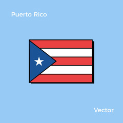 Puerto Rico flag vector