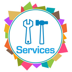 Services Colorful Random Shapes Circle 