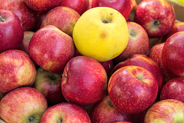 Background of ripe red apples
