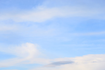 Blue sky and clouds.