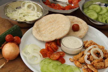 Kebabatschen auf Platte