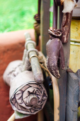 Old rusty leather workers equipment