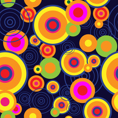 Naklejka premium Abstract background with bright psychedelic concentric circles