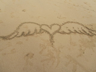Heart on Sand, Caribbean Beach