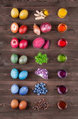 Ostereier natürlich färben mit natürlicher Farbe aus Zutaten Kurkuma, Zwiebeln, Rote Beete,...