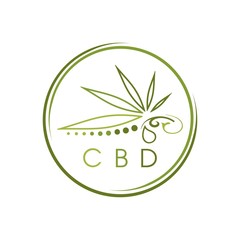 medicinal marijuana leaf, logo