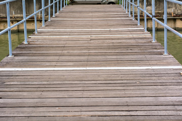 The wooden bridge used for small canal crossing.