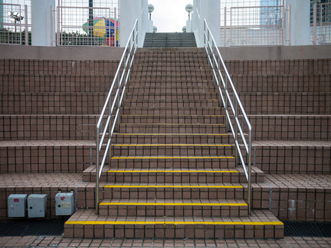 Low angle view looking up steps
