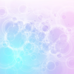 Abstract colorful bubbles background. Light blue and pink pattern. Modern style ombre texture.