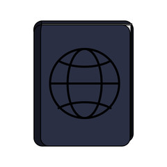 blue passport icon image vector illustration design