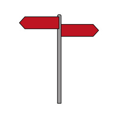red road or street sign icon image vector illustration design