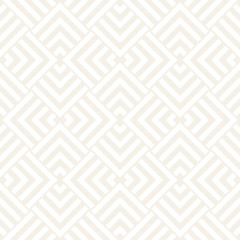 Subtle Ornament With Striped Rhombuses. Vector Seamless Monochrome Pattern
