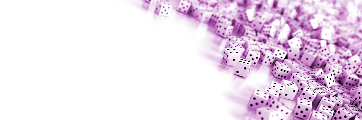 Infinite dices background, 3d rendering