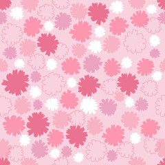 seamless pink floral pattern background